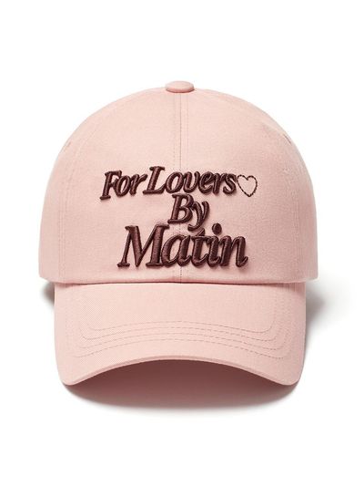 Matin Kim FOR LOVERS LOGO POINT BALL CAP [LIGHT PINK]
