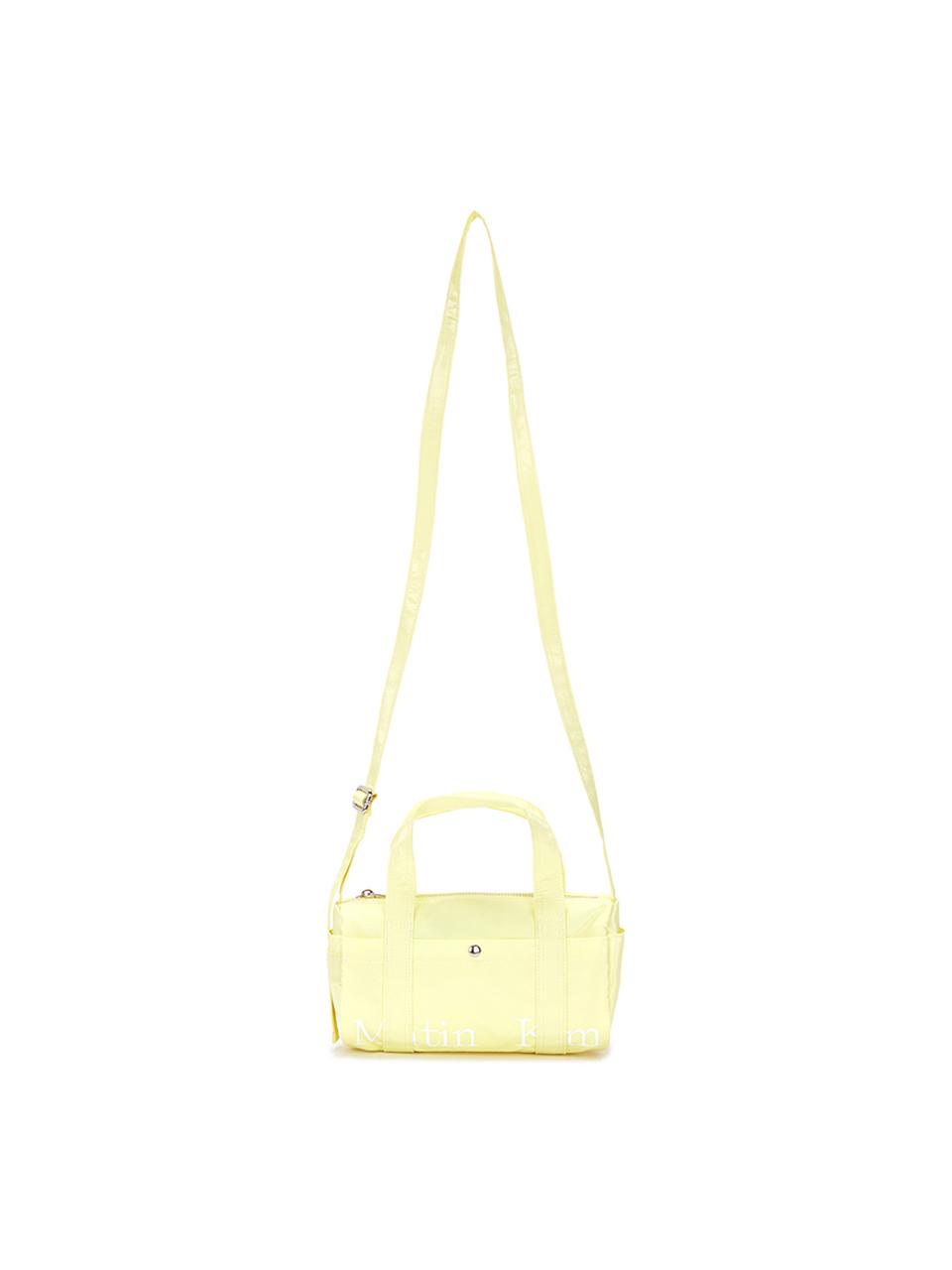 Matin Kim Glossy Logo Sporty Mini Duffel Bag_Light Yellow