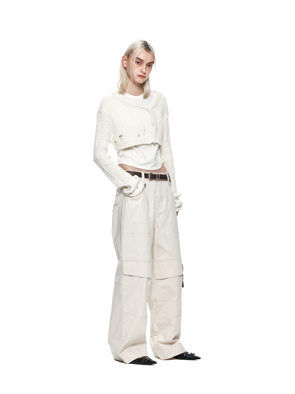 Matin Kim Knee Big Pocket Cotton Pants