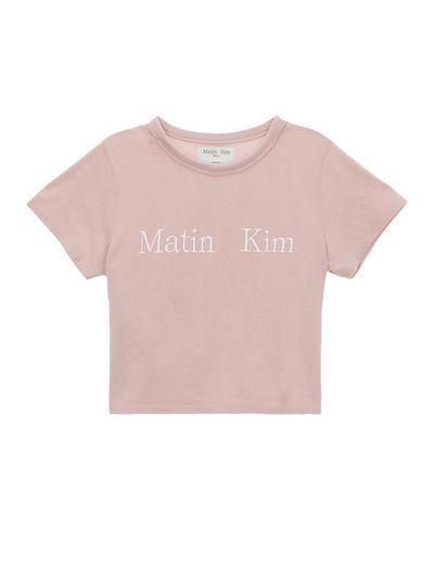 Matin Kim Logo Crop Top - Pink
