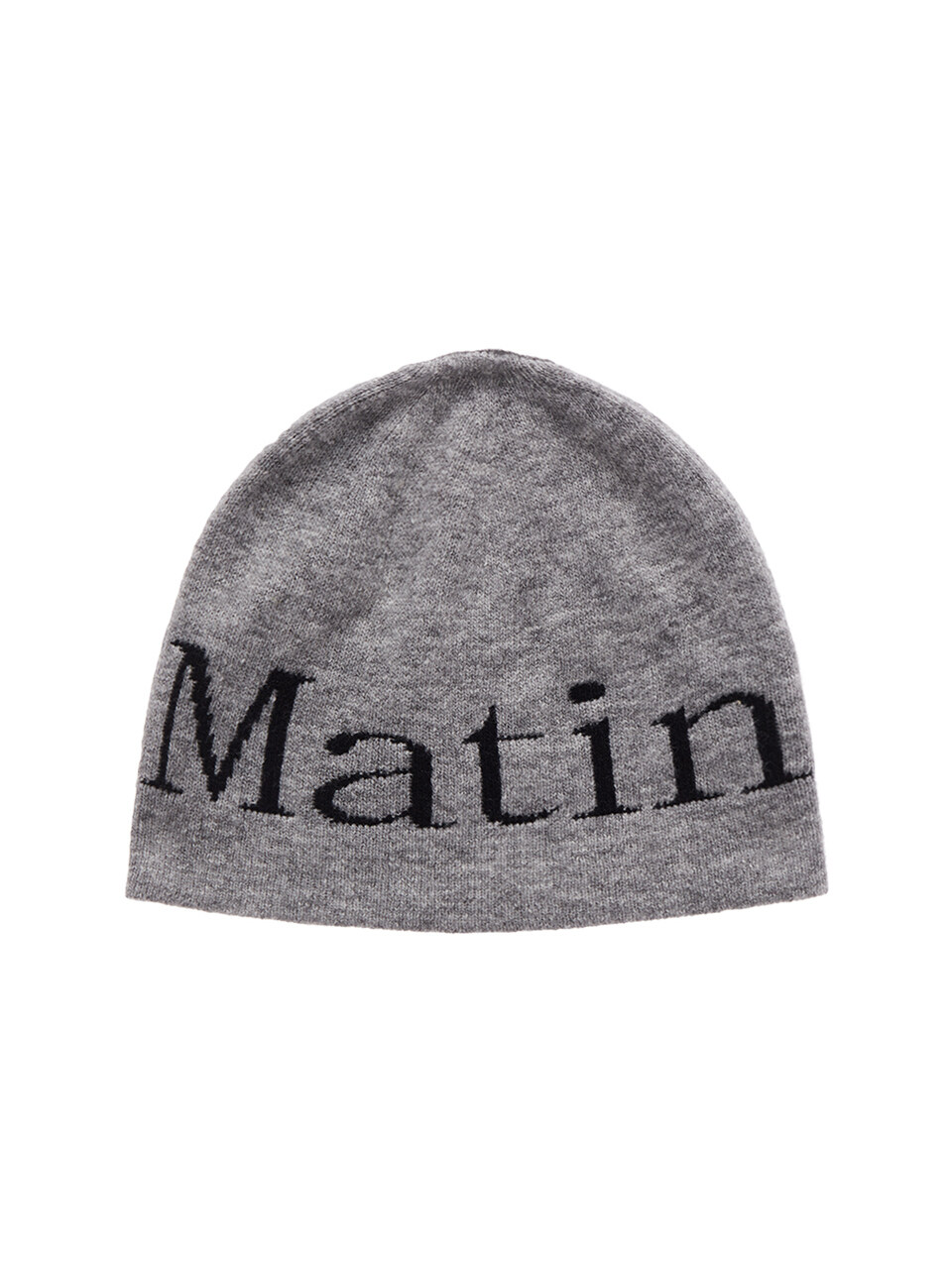 Matin Kim Logo Jacquard Short Beanie In Grey