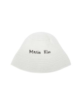 Matin Kim Logo Knit Bucket Hat