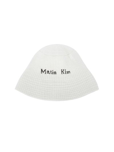 Matin Kim Logo Knit Bucket Hat