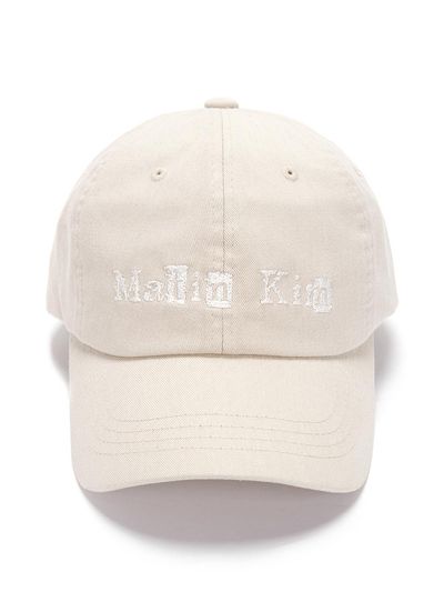 Matin Kim Logo Scrap Ball Cap_Beige