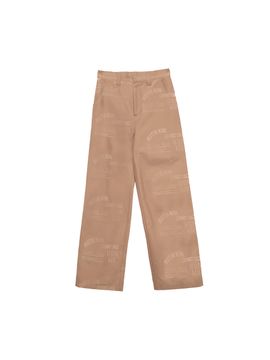 Matin Kim Logo Stamp Cotton Pants_Beige