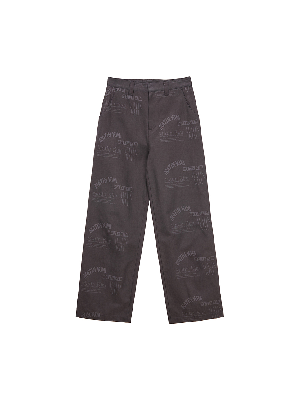 Matin Kim Logo Stamp Cotton Pants_Black