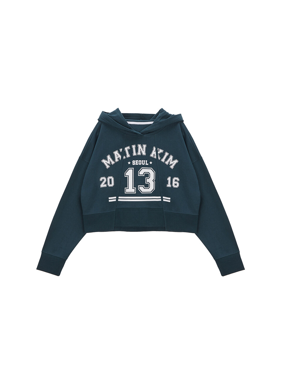 Matin Kim Matin Arch Crop Hoody_Dark Green