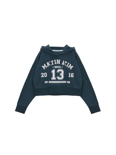 Matin Kim Matin Arch Crop Hoody_Dark Green