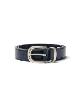Matin Kim MATIN BUCKLE LEATHER BELT [BLACK]
