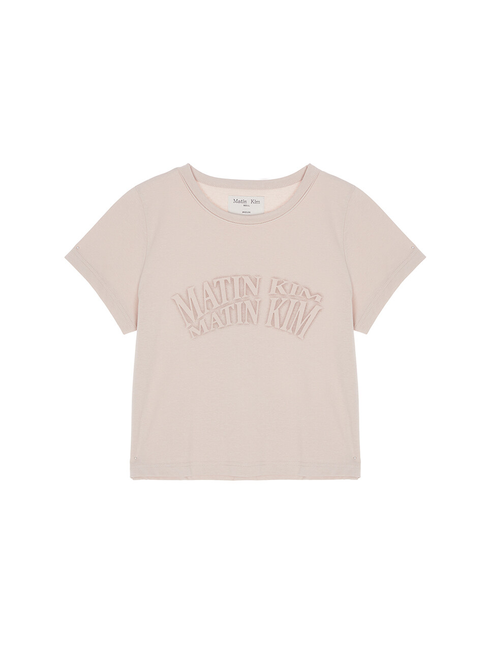 Matin Kim Matin Crescendo Logo Crop Top _Beige