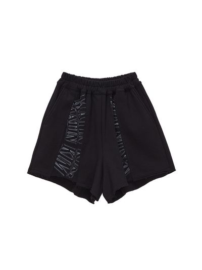 Matin Kim Matin Crescendo Logo Sweatshorts _Black