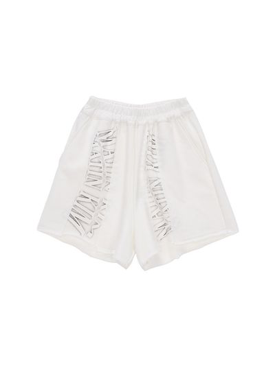 Matin Kim Matin Crescendo Logo Sweatshorts _White