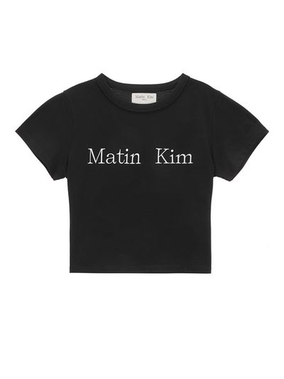 Matin Kim Matin Logo Crop Top _Black