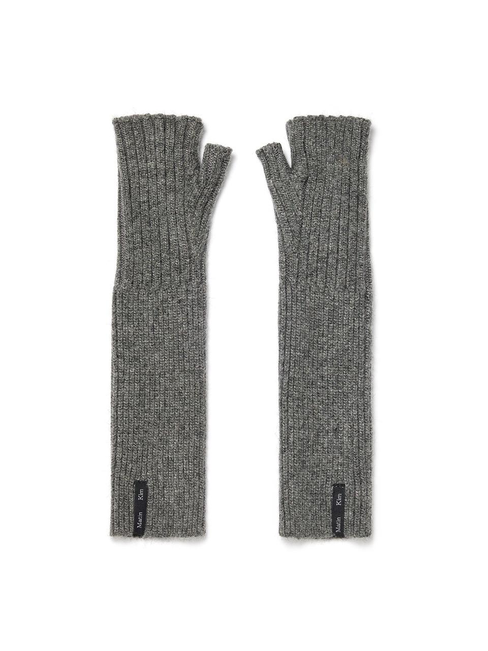 Matin Kim MATIN RIBBED HAND WARMER GLOVES [GREY]
