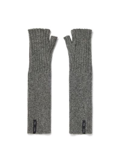 Matin Kim MATIN RIBBED HAND WARMER GLOVES [GREY]