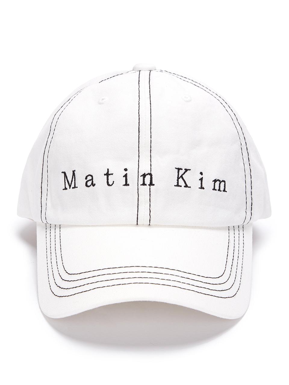 Matin Kim Matin Stitch Ball Cap_White