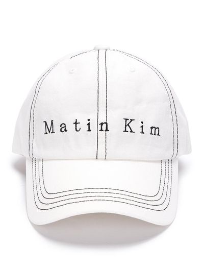 Matin Kim Matin Stitch Ball Cap_White