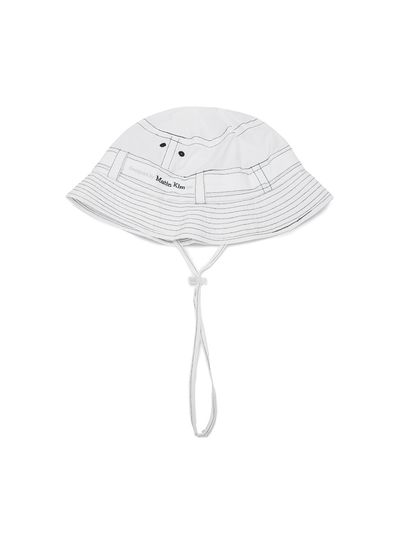 Matin Kim Matin Stitch Safari Bucket Hat_White