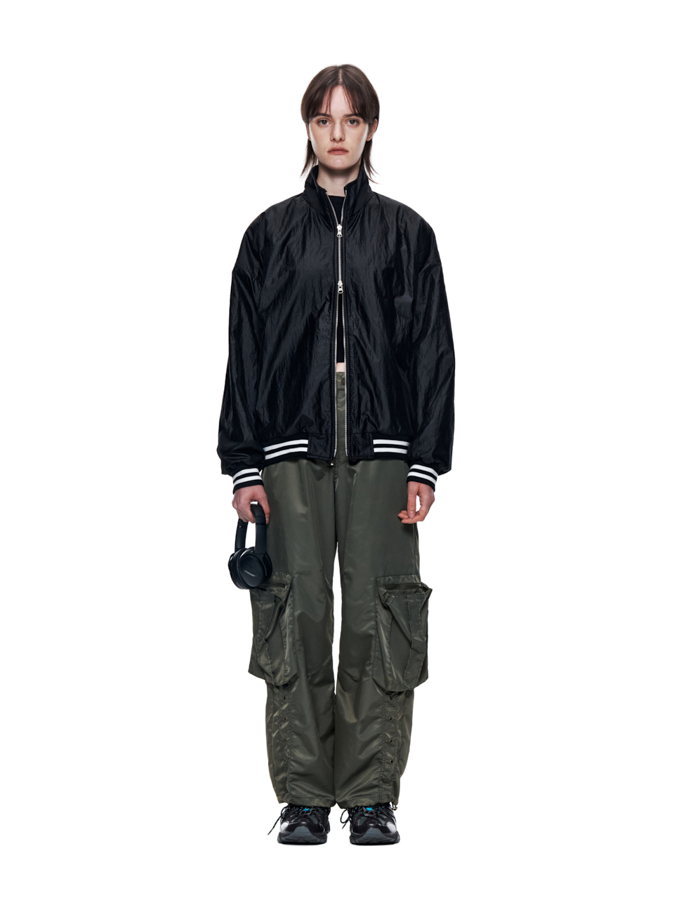 Matin Kim Nylon Cargo Pants - Khaki