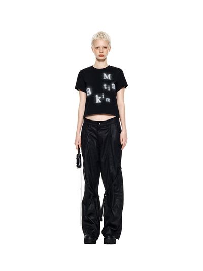 Matin Kim Pants with belt on knee - Black