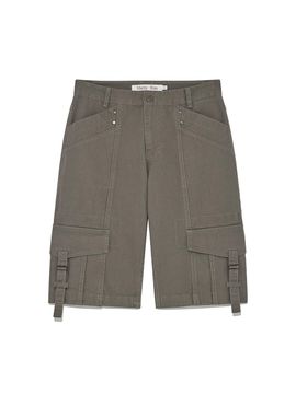 Matin Kim SEMI SLIMFIT BERMUDA SHORTS [KHAKI]