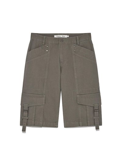 Matin Kim SEMI SLIMFIT BERMUDA SHORTS [KHAKI]