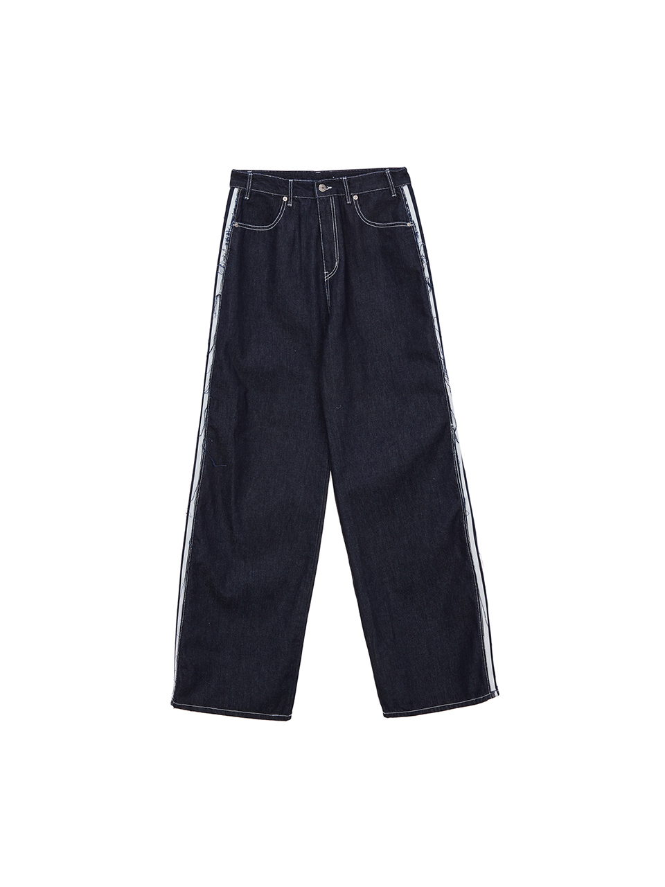 Matin Kim Side Taping Point Denim Pants_Blue
