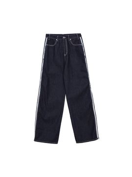 Matin Kim Side Taping Point Denim Pants_Blue