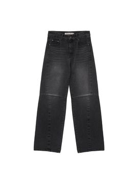 Matin Kim SIDE WASHED DENIM PANTS IN BLACK