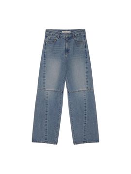 Matin Kim SIDE WASHED DENIM PANTS IN BLUE