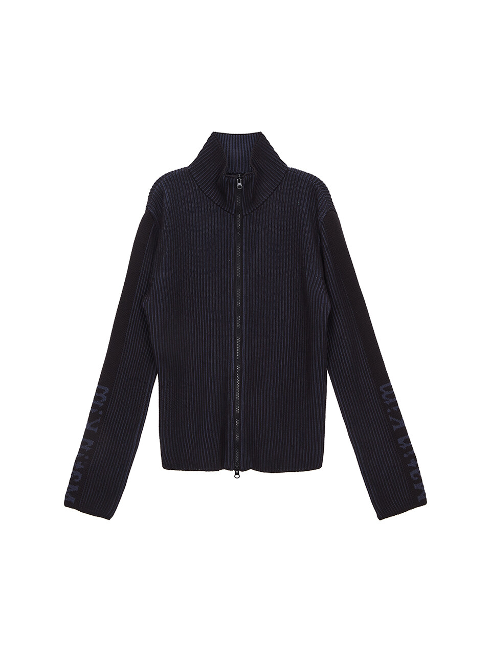 Matin Kim - Sleeve Point Zip-Up Cardigan_Black
