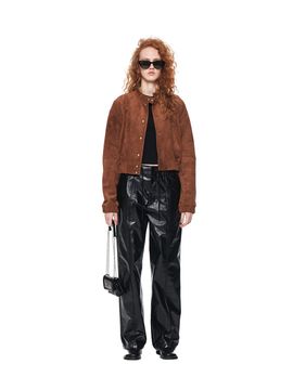 Matin Kim Tuck Line Coating Pants (Black)