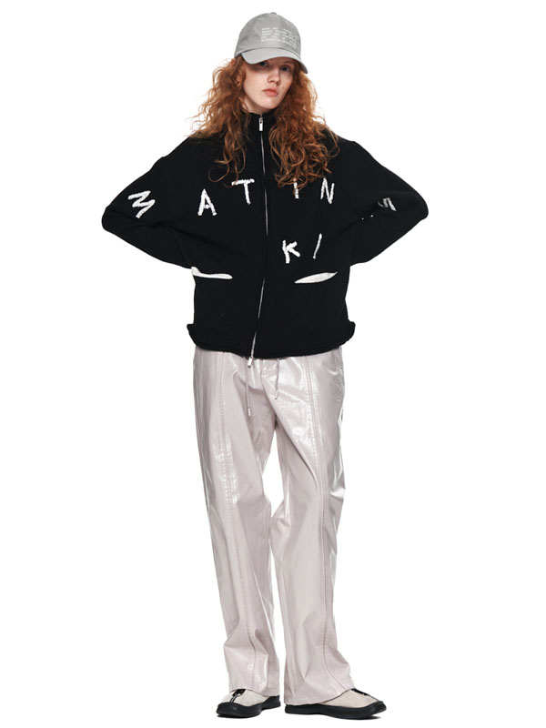 Matin Kim Tuck Line Coating Pants_Light Pink