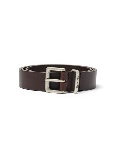 Matin Kim VINTAGE LEATHER BELT IN DARK BROWN