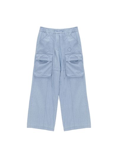 Matin Kim Washed Cargo Stitch Pants_Blue