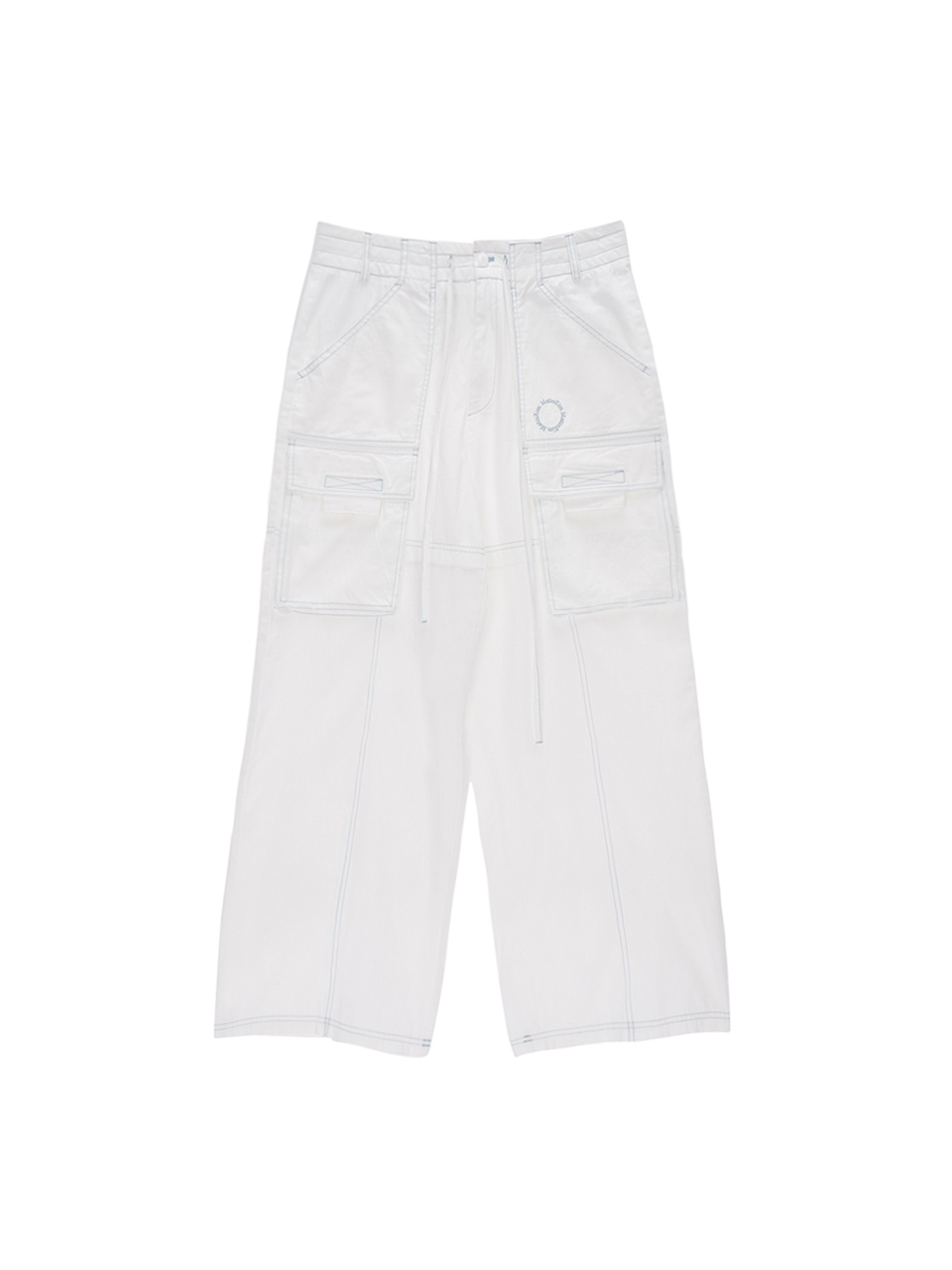 Matin Kim Washed Cargo Stitch Pants_White