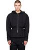 MATIÈRES FÉCALES MATIÈRES FÉCALES Black Cropped Cult Hoodie - 1