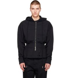 MATIÈRES FÉCALES MATIÈRES FÉCALES Black Cropped Cult Hoodie