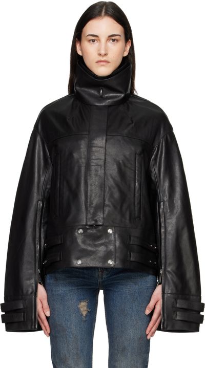MATIÈRES FÉCALES MATIÈRES FÉCALES Black Parma Leather Jacket