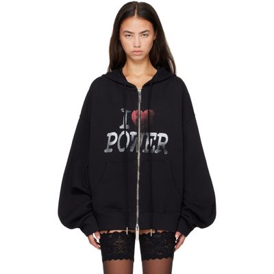 MATIÈRES FÉCALES MATIÈRES FÉCALES Black 'Power' Hoodie