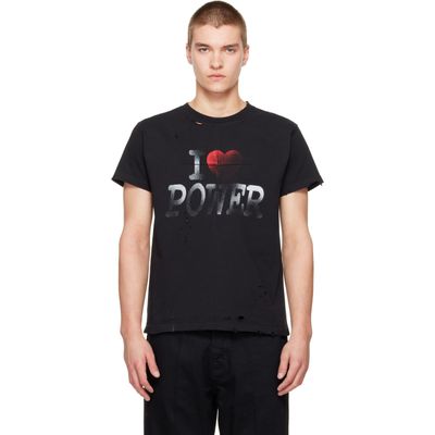 MATIÈRES FÉCALES MATIÈRES FÉCALES Black Short-Sleeve Power T-shirt