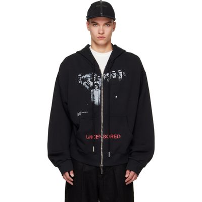 MATIÈRES FÉCALES MATIÈRES FÉCALES Black 'UNCENSORED' Family Knit Hoodie