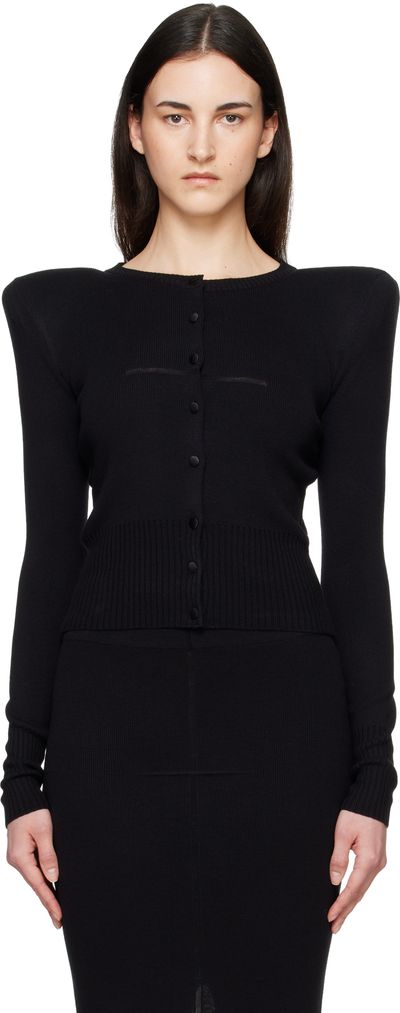 MATIÈRES FÉCALES MATIÈRES FÉCALES Black Vendome Knit Cardigan