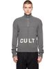 MATIÈRES FÉCALES MATIÈRES FÉCALES Gray 'Cult' Quarter-Zip Sweater - 1