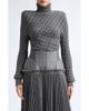MATIÈRES FÉCALES MATIÈRES FÉCALES Jacqueline Twist Knit Wool Turtleneck Sweater - 1