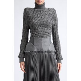 MATIÈRES FÉCALES MATIÈRES FÉCALES Jacqueline Twist Knit Wool Turtleneck Sweater