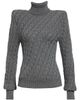 MATIÈRES FÉCALES MATIÈRES FÉCALES Jacqueline Twist Knit Wool Turtleneck Sweater - 4