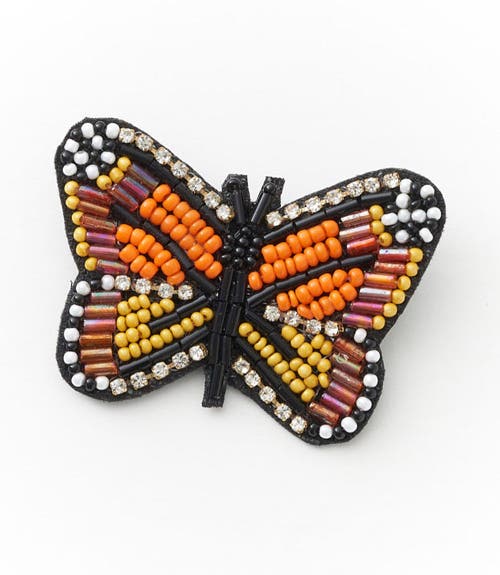 Matr Boomie Matr Boomie Bala Mani Beaded Butterfly Brooch Pin