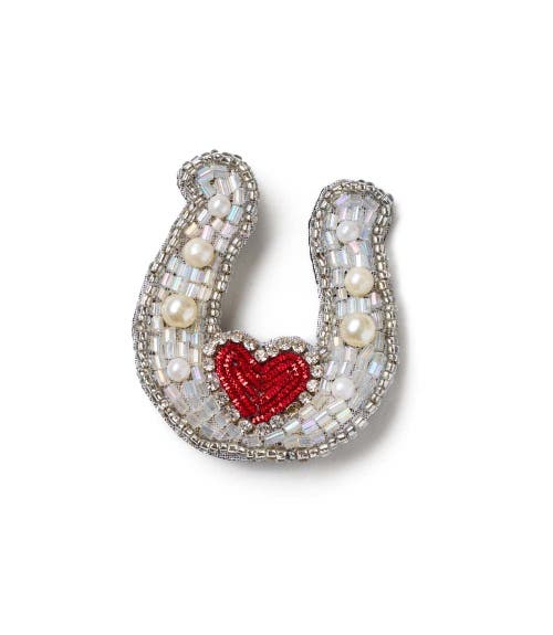 Matr Boomie Matr Boomie Bala Mani Beaded Horseshoe Brooch Pin