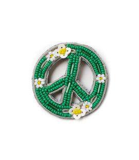 Matr Boomie Matr Boomie Bala Mani Beaded Peace Brooch Pin